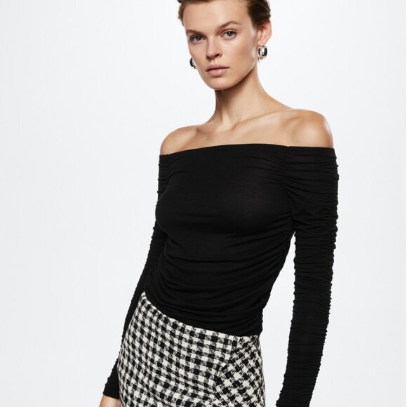 Mango Tops - Mango Off the Shoulder Long Sleeve